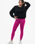 Sweatshirt Minimal "October Pink" - Black