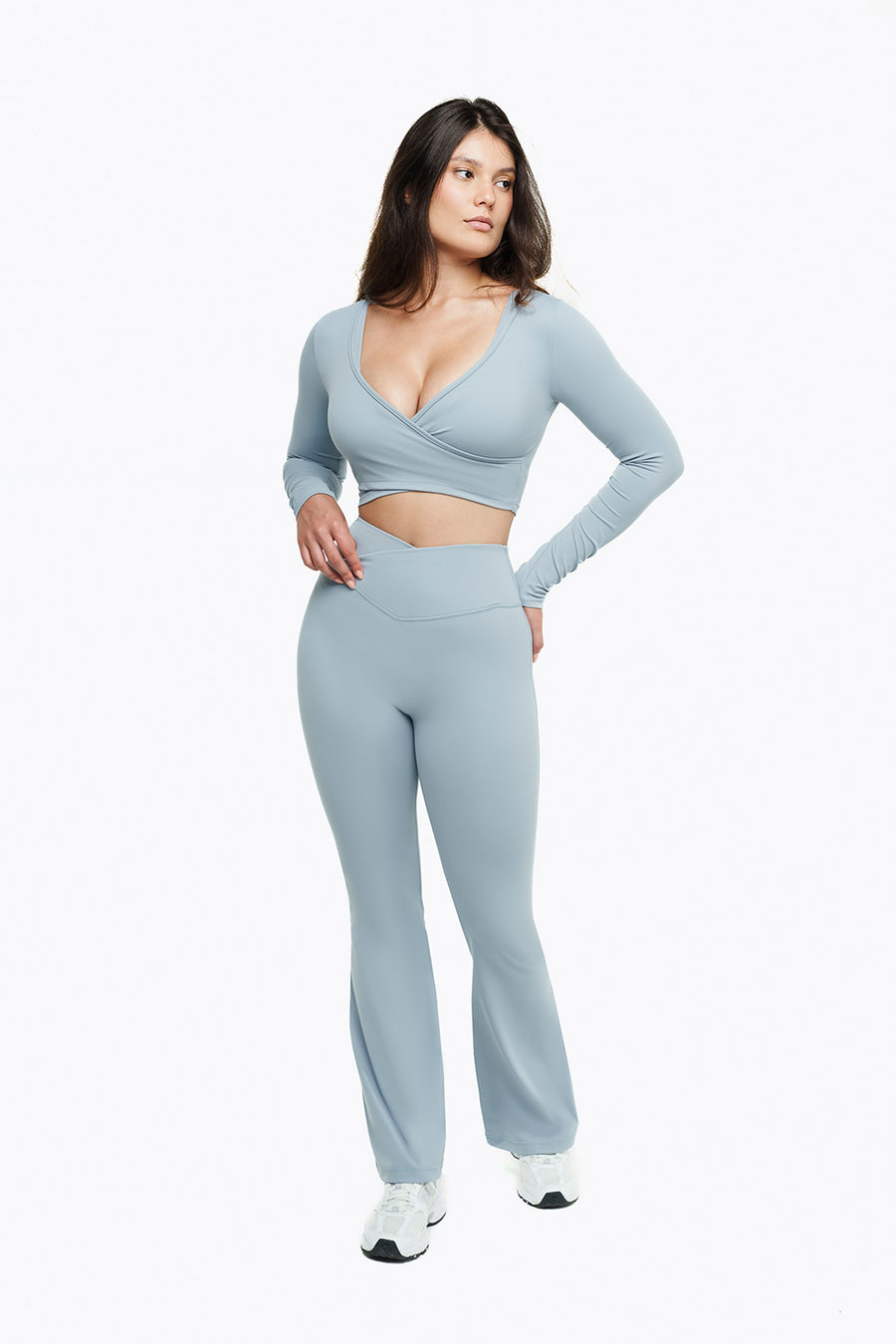 Top Crossed Manches Longues - Powder Blue