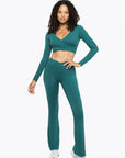 Flare Crossed Sculpt - Deep Teal