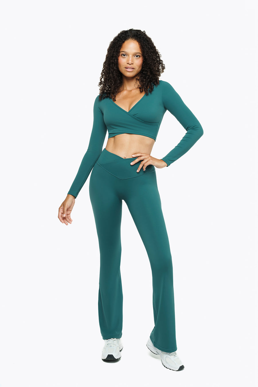 Flare Crossed Sculpt - Deep Teal