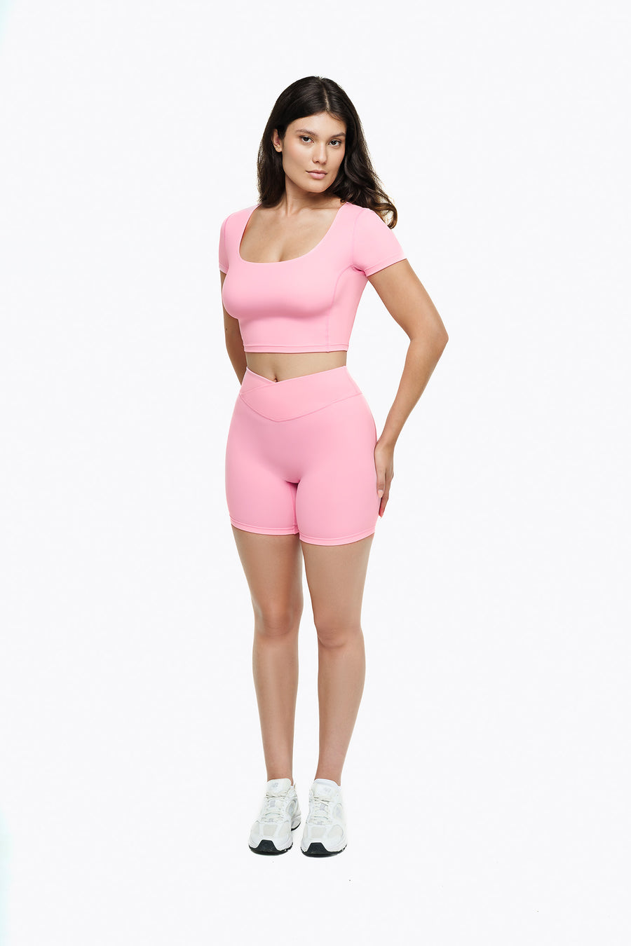 Top Square Manches Courtes - Pink Blush