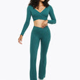 Top Crossed  Manches Longues - Deep teal