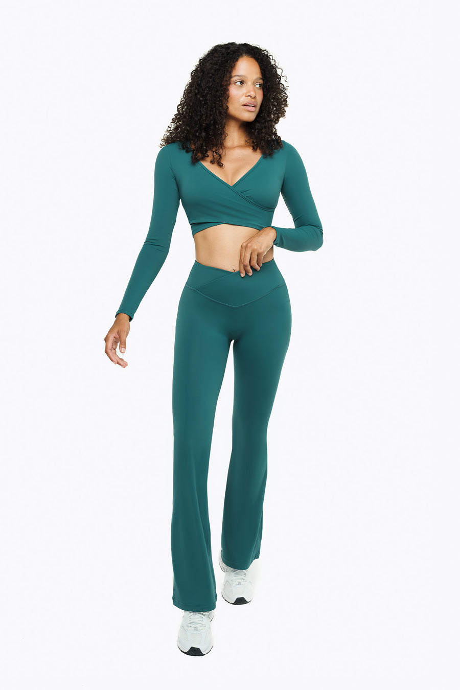 Top Crossed  Manches Longues - Deep teal