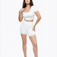 Top Square Manches Courtes - White