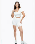 Top Square Manches Courtes - White