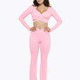 Top Crossed Manches Longues - Pink Blush