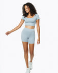 Short Crossed Lift - Powder Blue