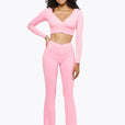 Top Crossed Manches Longues - Pink Blush