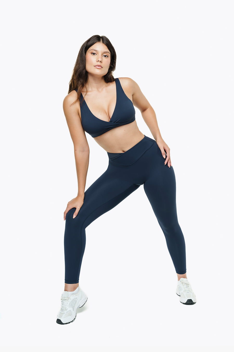 Crossed Lift Leggings - Sea Storm