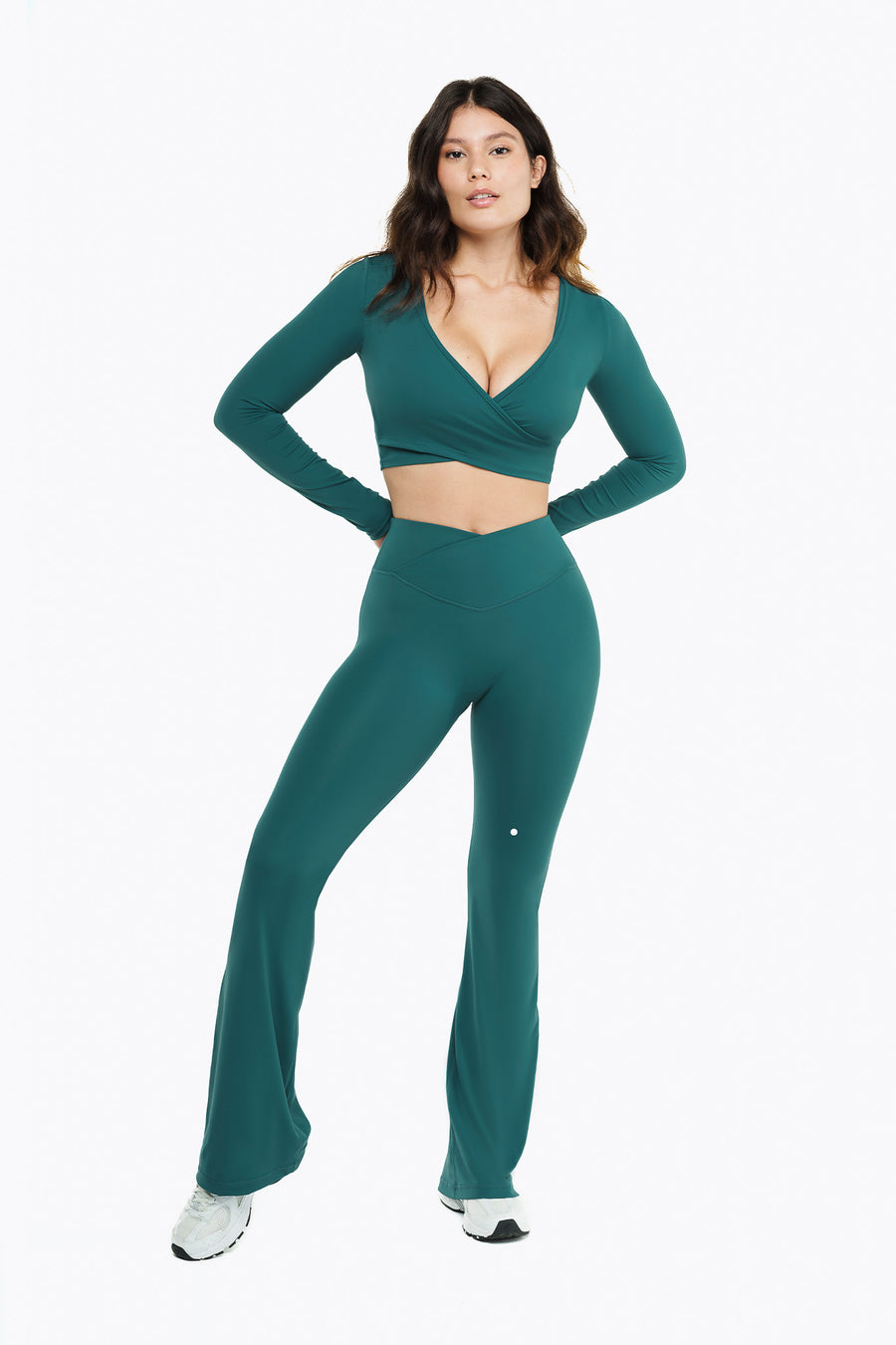 Top Crossed  Manches Longues - Deep teal