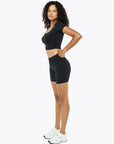 Top Square Manches Courtes - Black