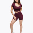 Top Square  Manches Courtes - Deep Purple
