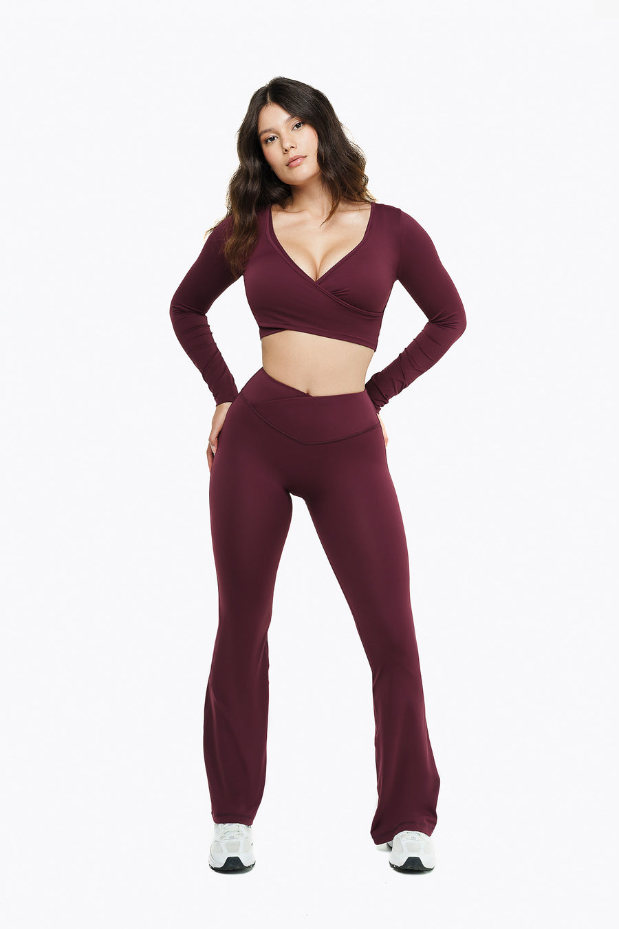 Top Crossed  Manches Longues- Deep Purple