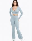 Flare Crossed Sculpt - Powder Blue