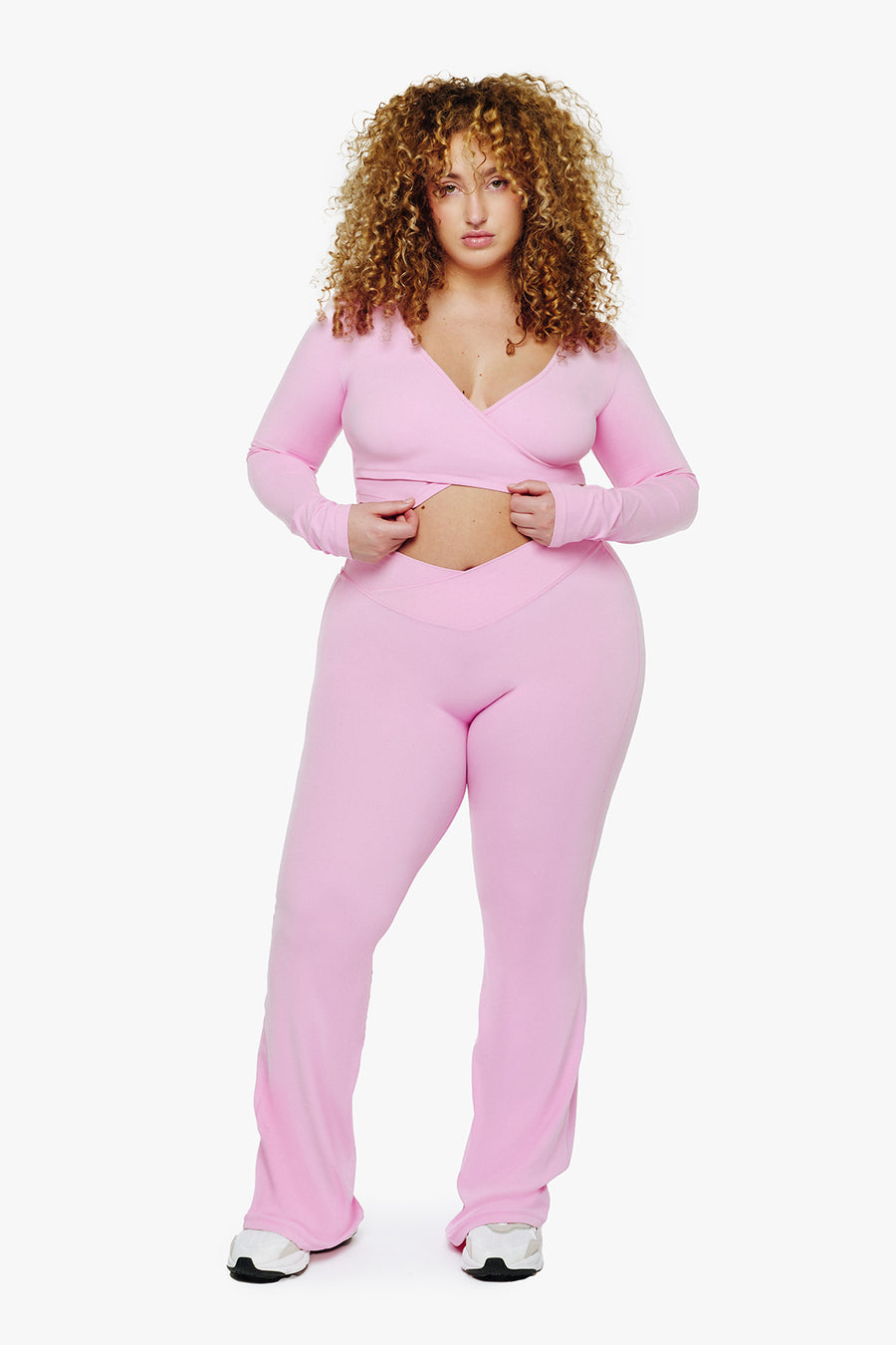 Top Crossed manches Longues - Rose Glow
