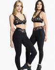 Legging Crossed Lift - Blurry Leopard