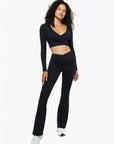 Top Crossed  Manches Longues - Black