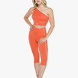Top Asymétrique Retro - Golden Peach