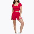 Short Crossed Lift - True Red