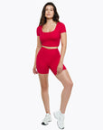 Short Crossed Lift - True Red