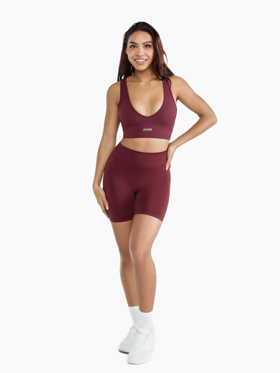 Cross-back Sports Bra - Redstone