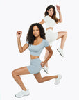 Top Square Manches Courtes - Powder Blue