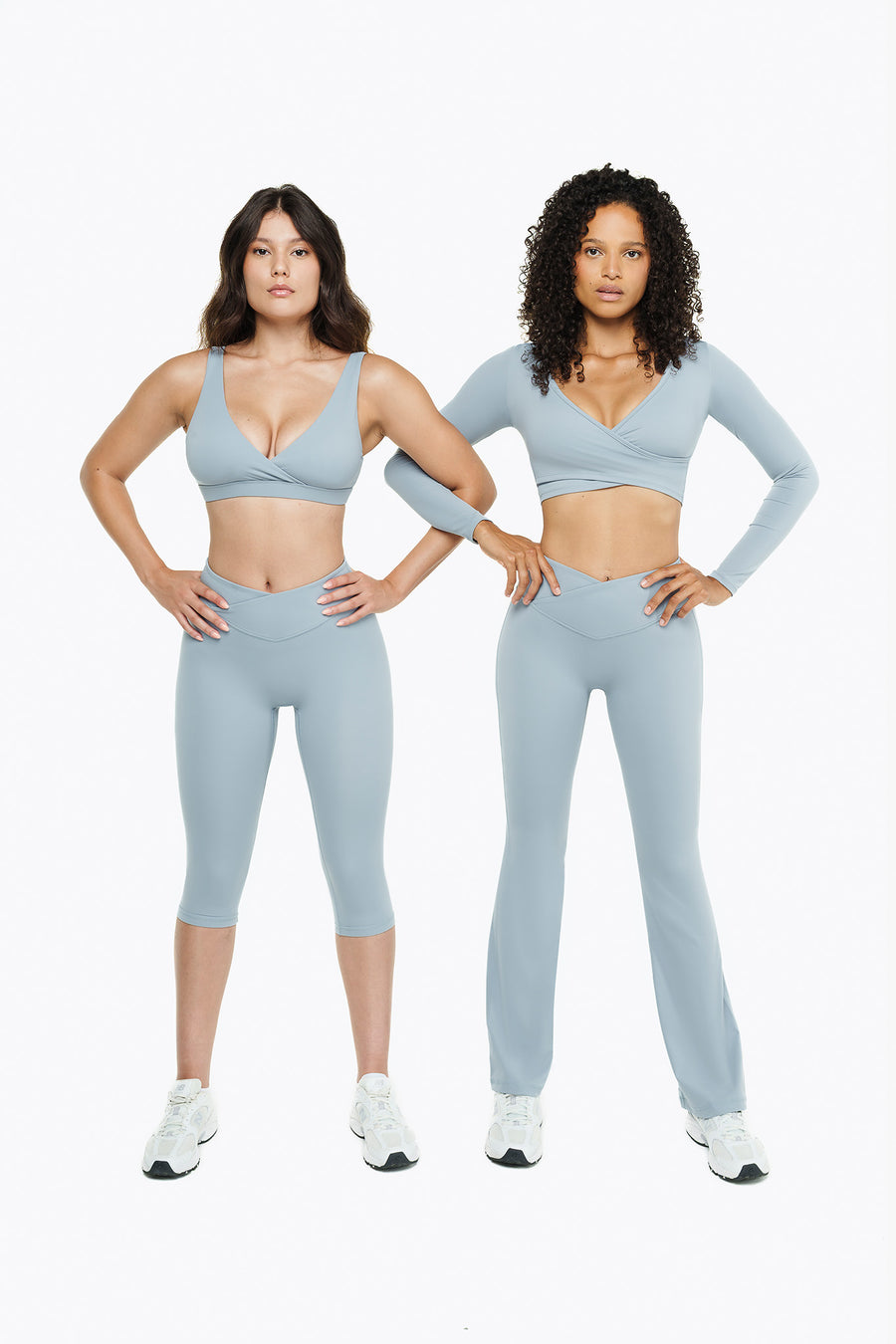 Top Crossed Manches Longues - Powder Blue