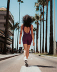 Combinaison Short Zip Tech - Deep Purple