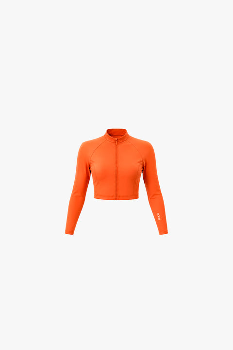 Veste Zip Tech Crop - Apricot