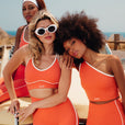 Top Asymétrique Retro - Golden Peach