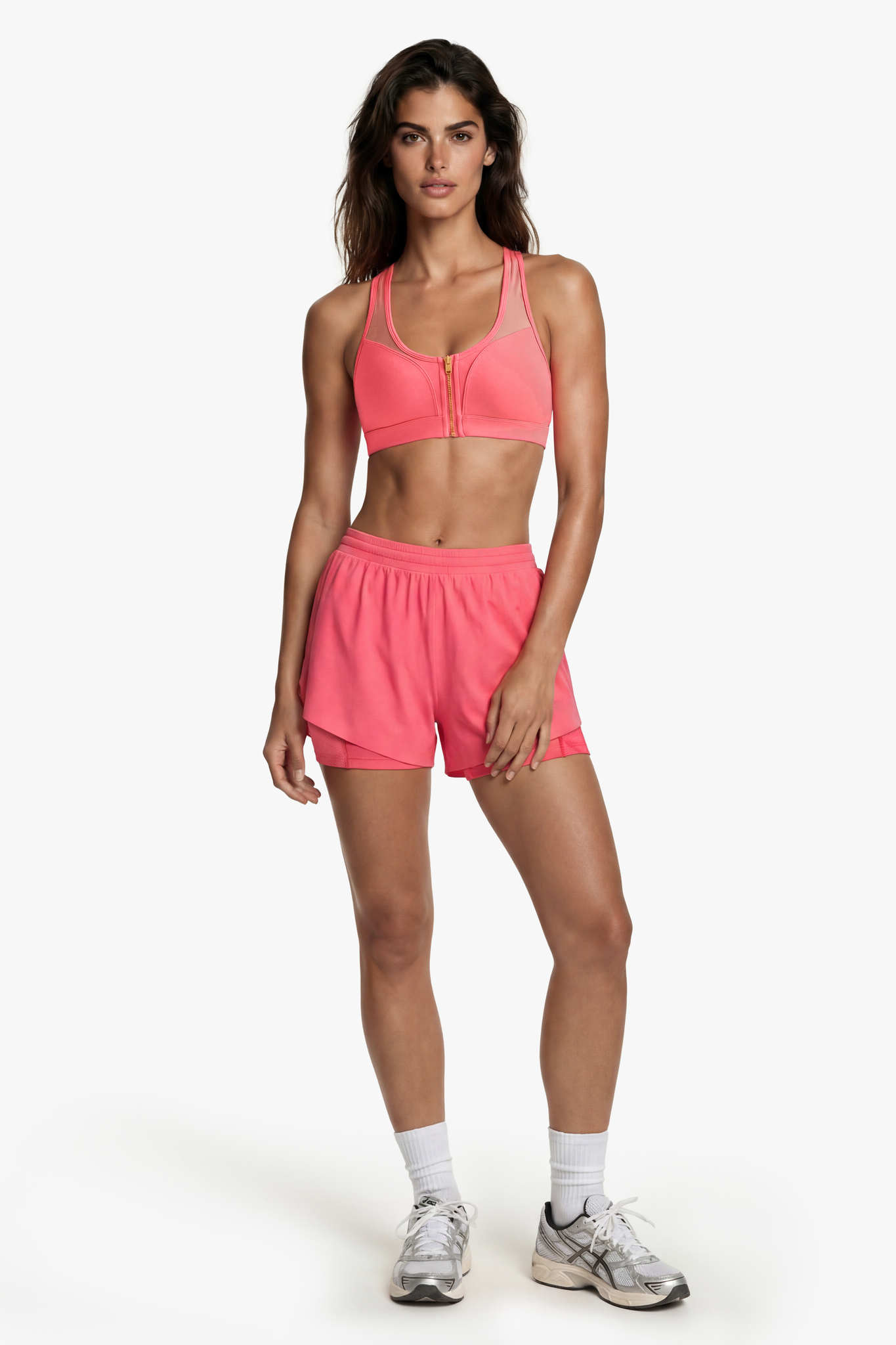 Brassière Zip Tech Mesh - Papaya