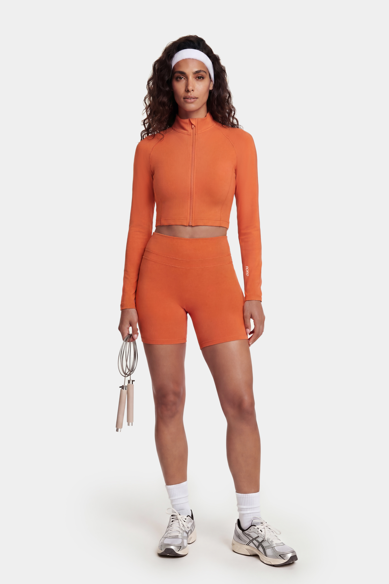 Veste Zip Tech Crop - Apricot