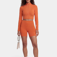 Veste Zip Tech Crop - Apricot