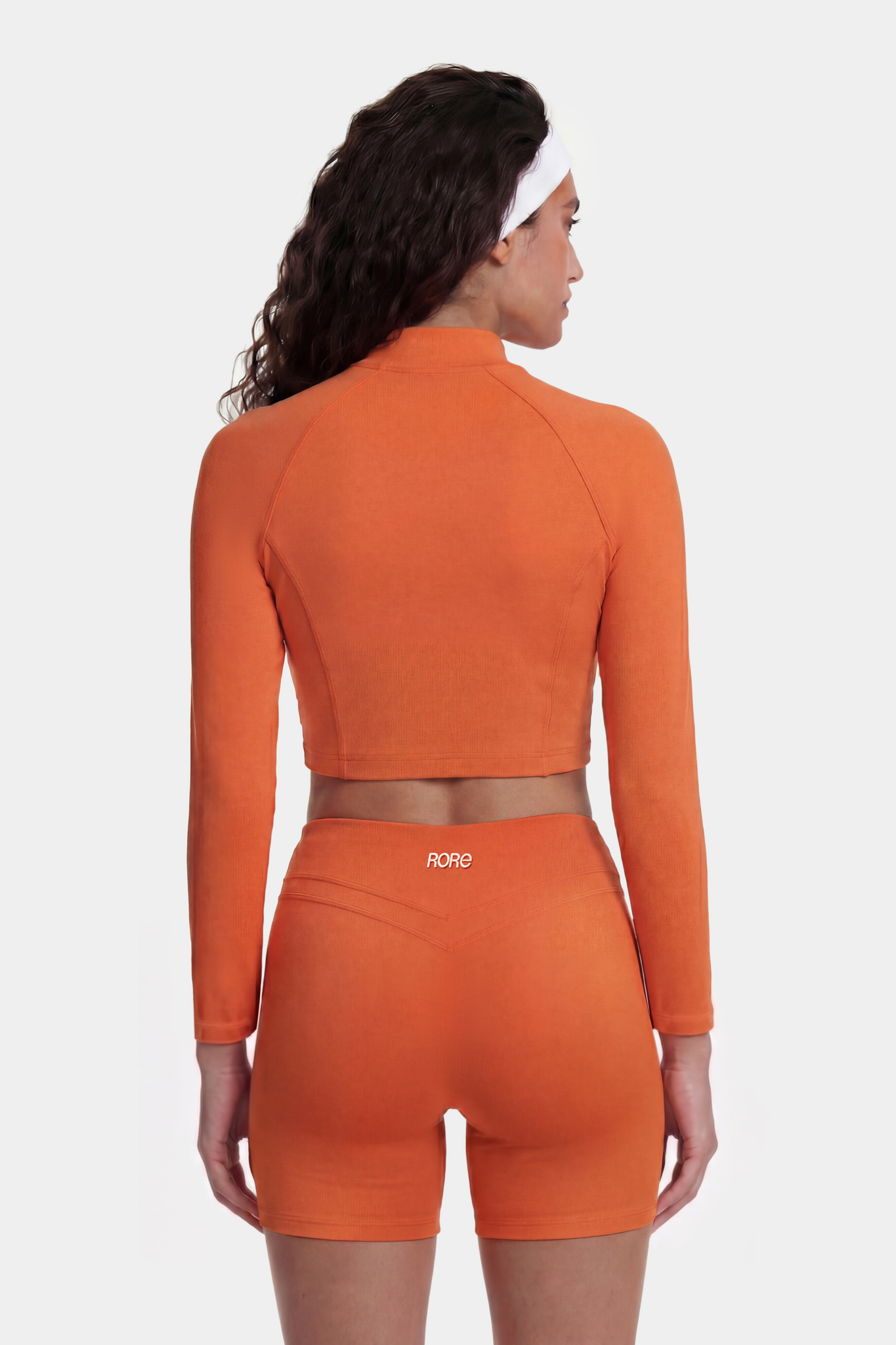 Veste Zip Tech Crop - Apricot