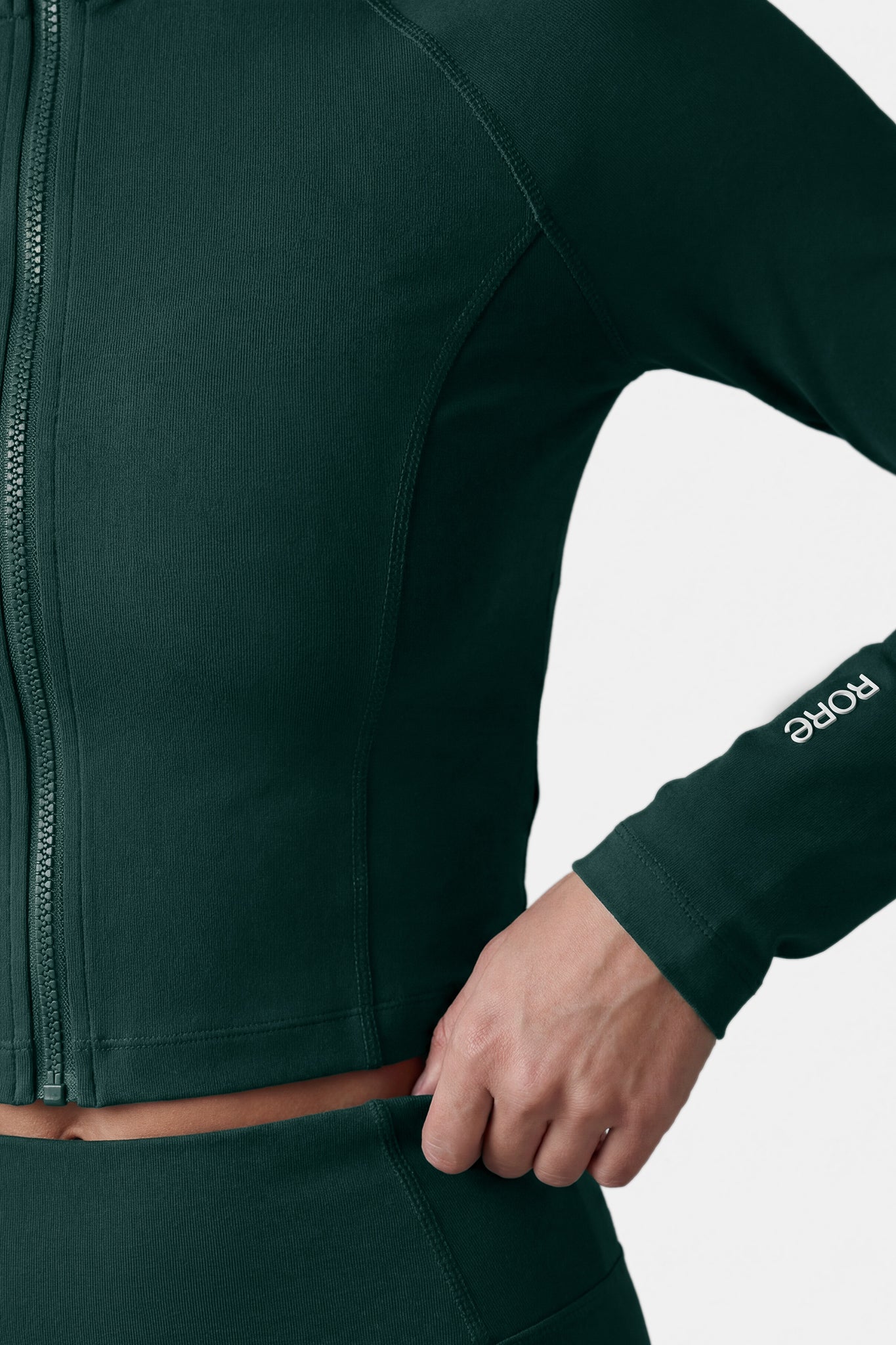 Veste Zip Tech Crop - Deep Mist