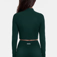 Veste Zip Tech Crop - Deep Mist