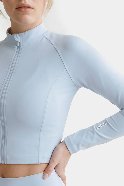 Veste Zip Tech Crop - Ice Blue