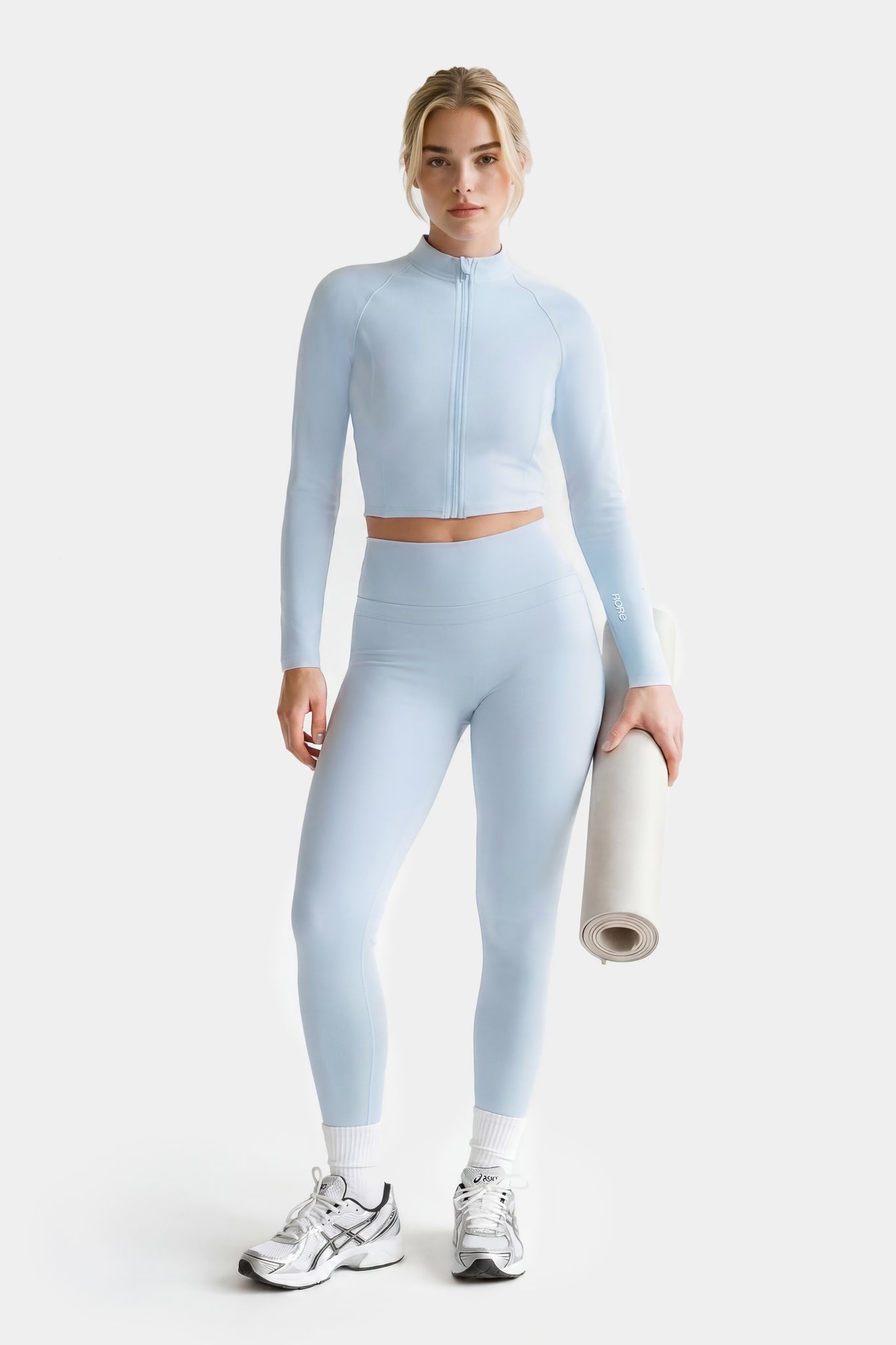 Veste Zip Tech Crop - Ice Blue