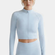 Veste Zip Tech Crop - Ice Blue
