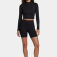 Veste Zip Tech Crop - Black