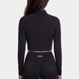 Veste Zip Tech Crop - Black