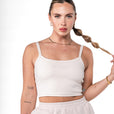 Top Côtelé Crop - Pearl
