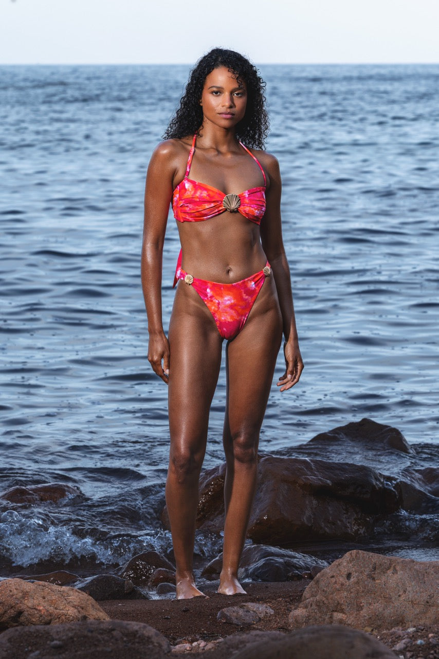 Bas de Bikini Shell - Tropical Flame