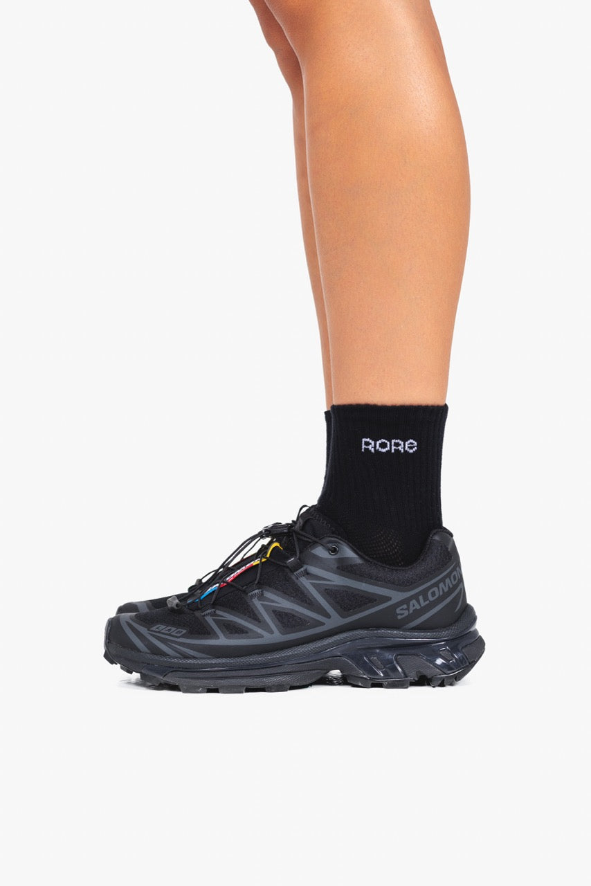 Rore Mid-Length Socks - White/Black