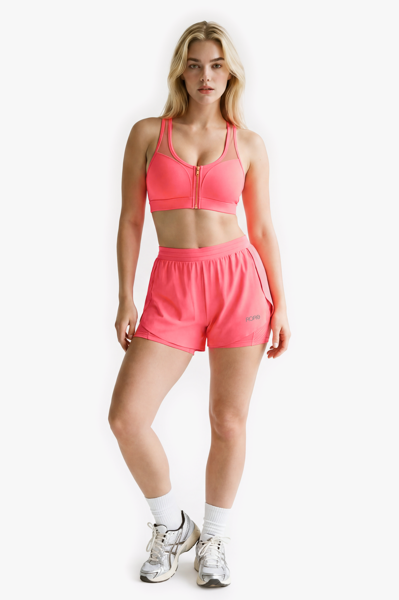 Brassière Zip Tech Mesh - Papaya