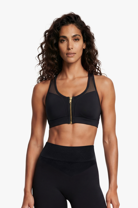 Brassière Zip Tech Mesh - Black