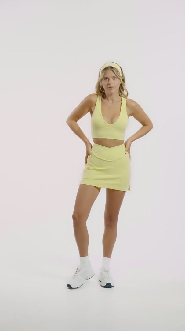 Brassière Crossed Back - Lemon Mist